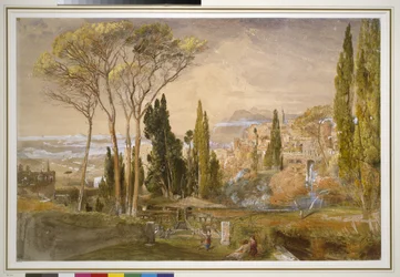 Vista da Villa d&39;Este no Tivoli, 1839